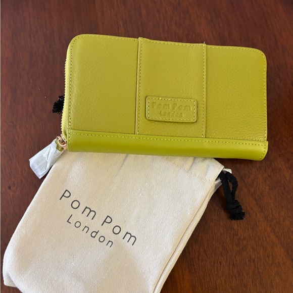 Pom Pom London Lime Green Wallet - Picture 1 of 6